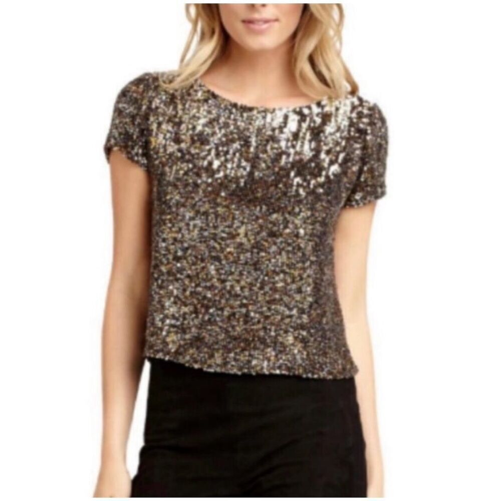 ✨Sam Edelman Winter Folklore Sequin Sz XS Blouse✨